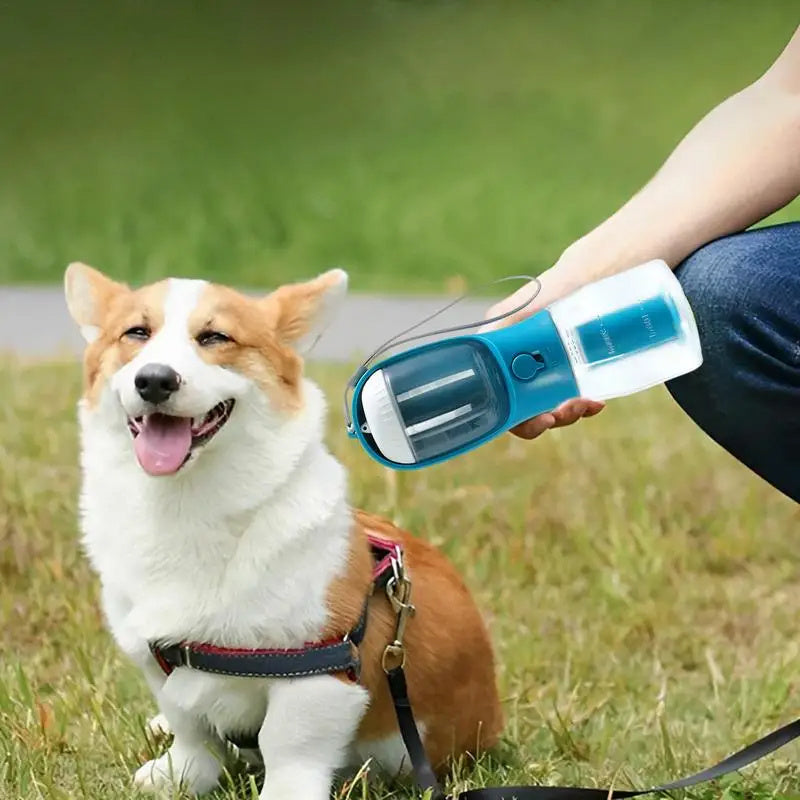 Dog Water Cup Drinking Food Garbage Bag Three-In-one Portable Small Multi-functional Pet Cups Pets Supplies